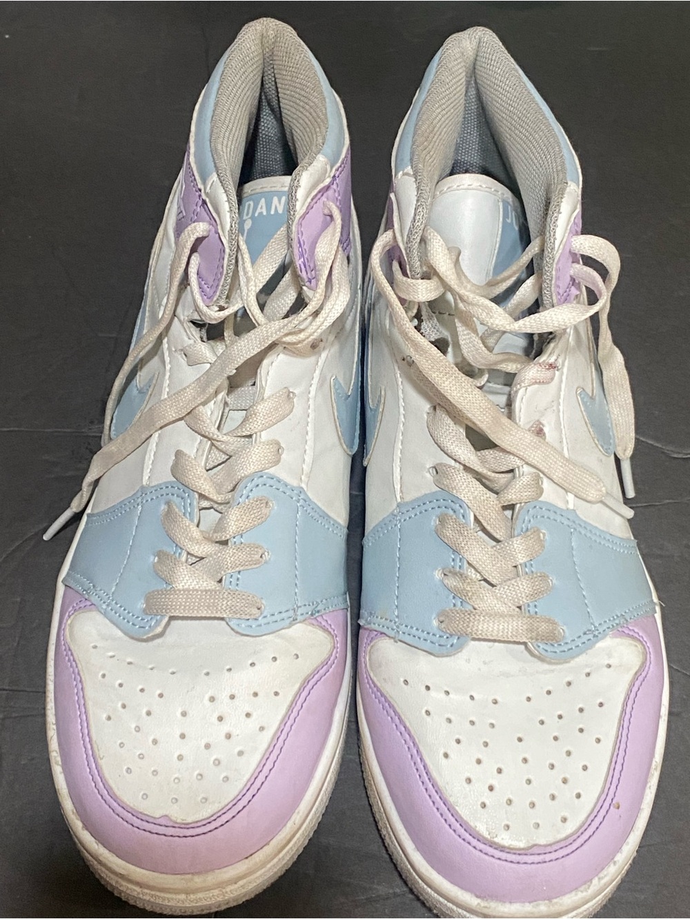 Nike Air Jordan 1 Mid GS  Custom Pastel Lavender Blue High Top
